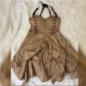 Tan Steampunk Dress